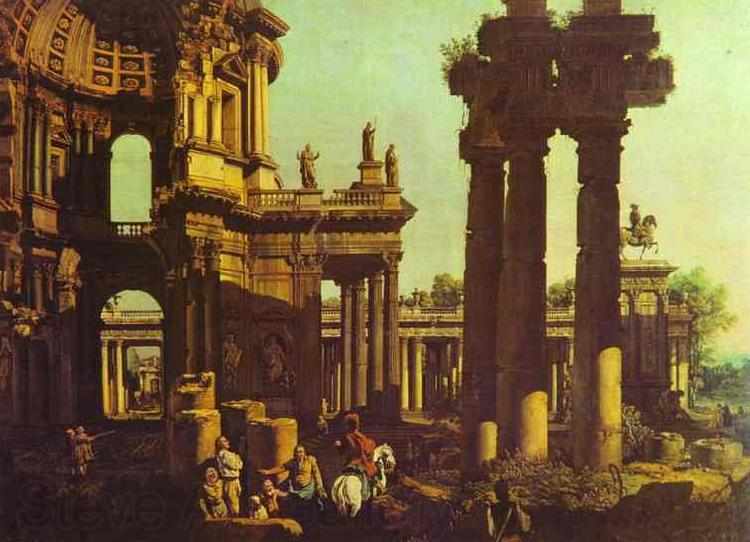 Bernardo Bellotto Ruins of a Temple France oil painting art